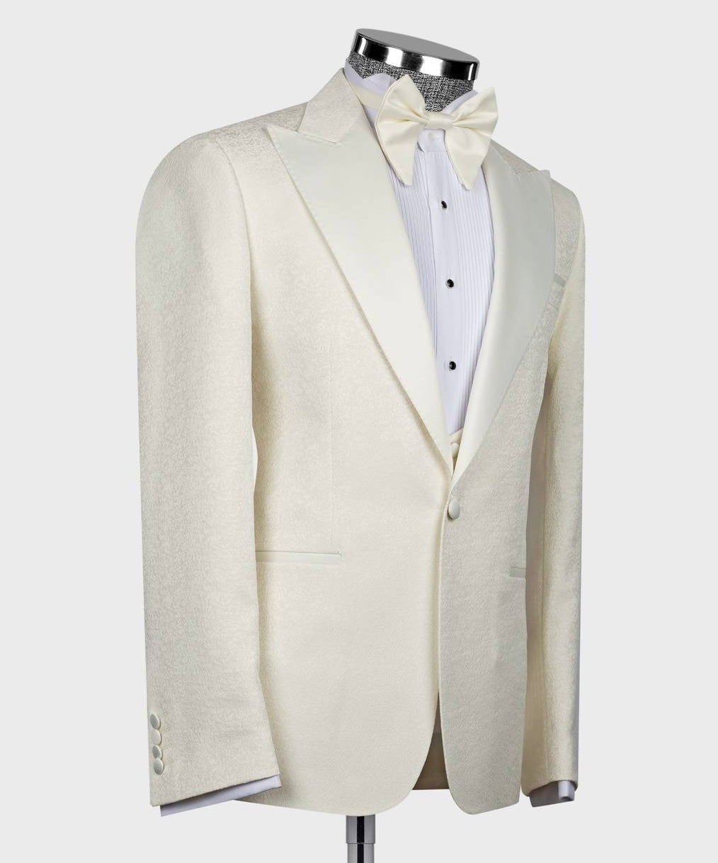 Classic Cream Tuxedo Set