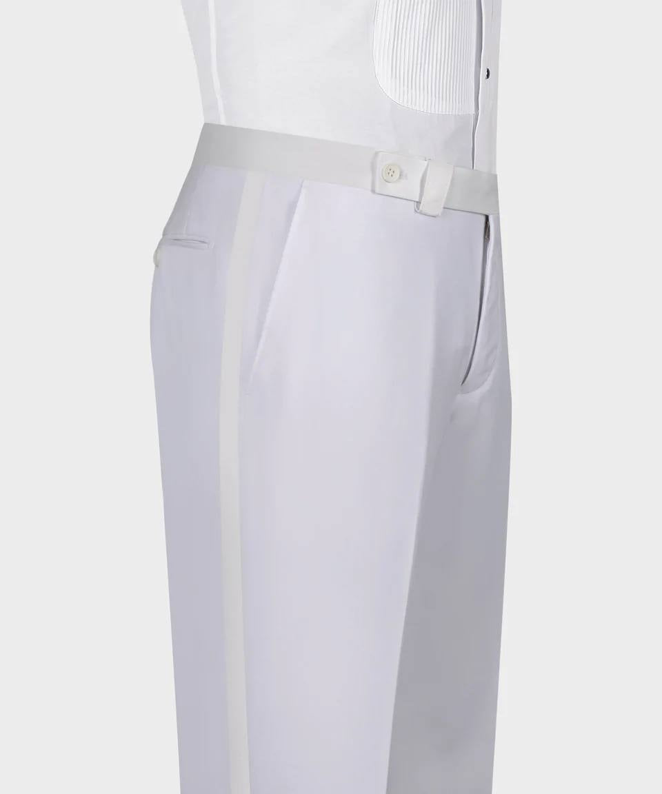 Stone Embroidered White Tuxedo