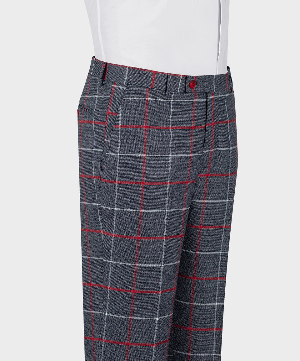 Traje de tres piezas a cuadros