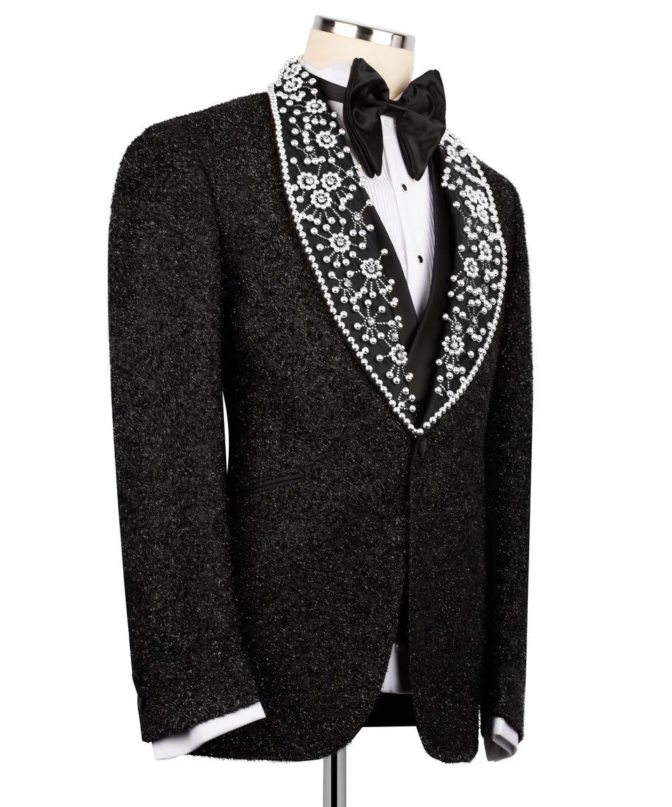 Sparkling Tuxedo With Crystal Embellishments