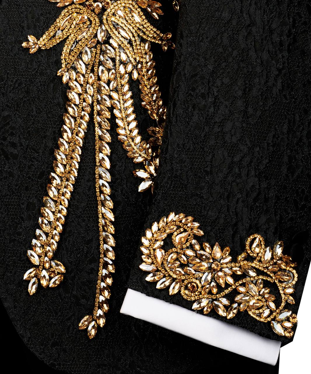 Exclusive Tuxedo With Crystal Embellished