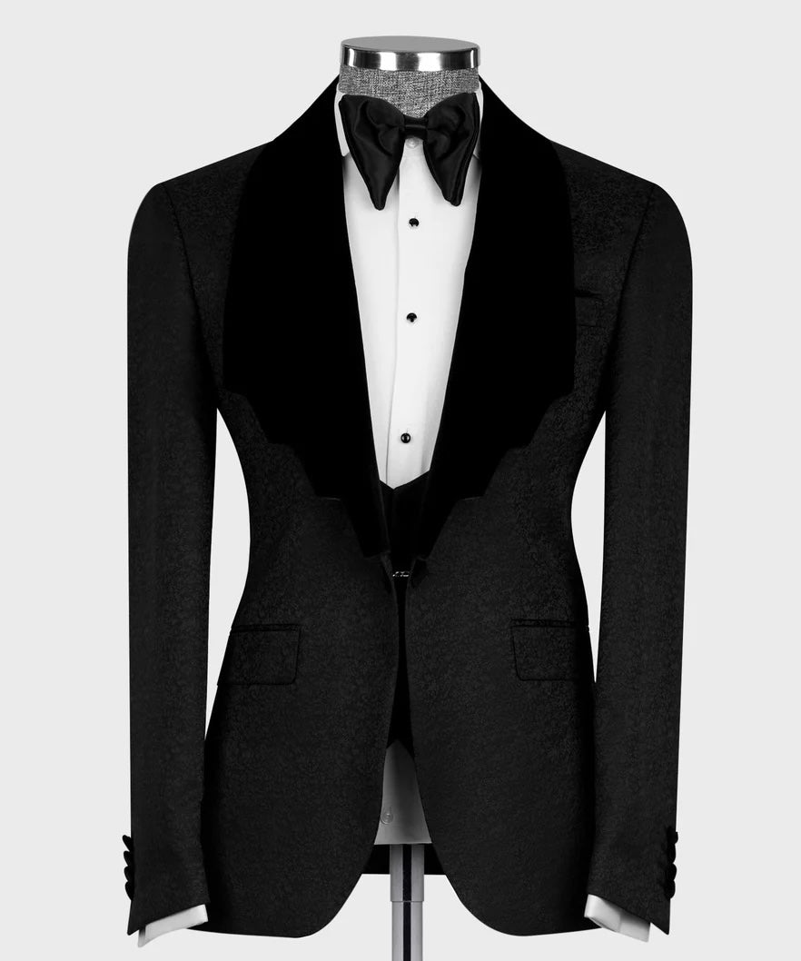 Velvet Lapel Black Tuxedo