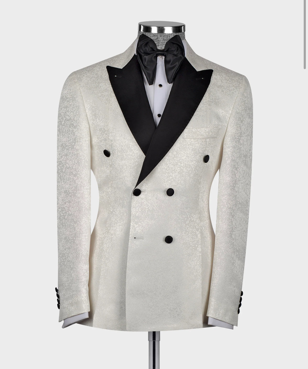 Black Collar Patterned Tuxedo