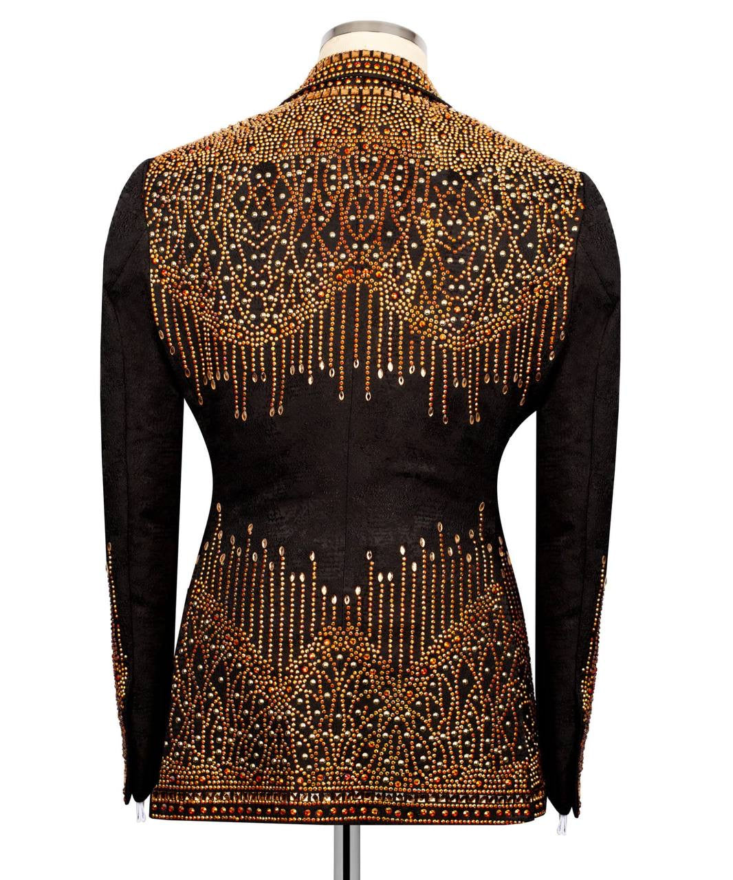 Exclusive Stone Embroidered Tuxedo Set