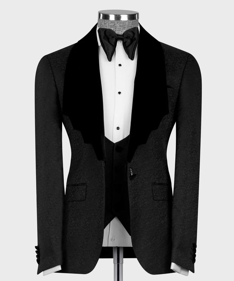 Velvet Lapel Black Tuxedo