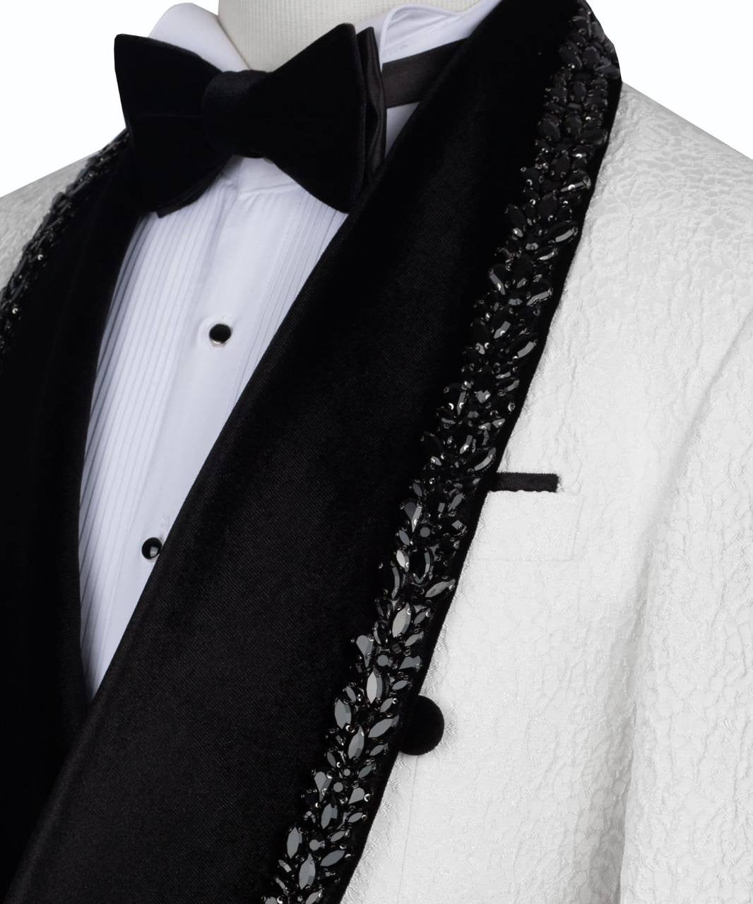 Crystal Ornament White Tuxedo