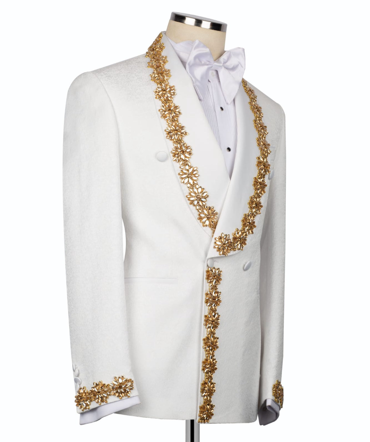 Exclusive Double Breasted White Tuxedo