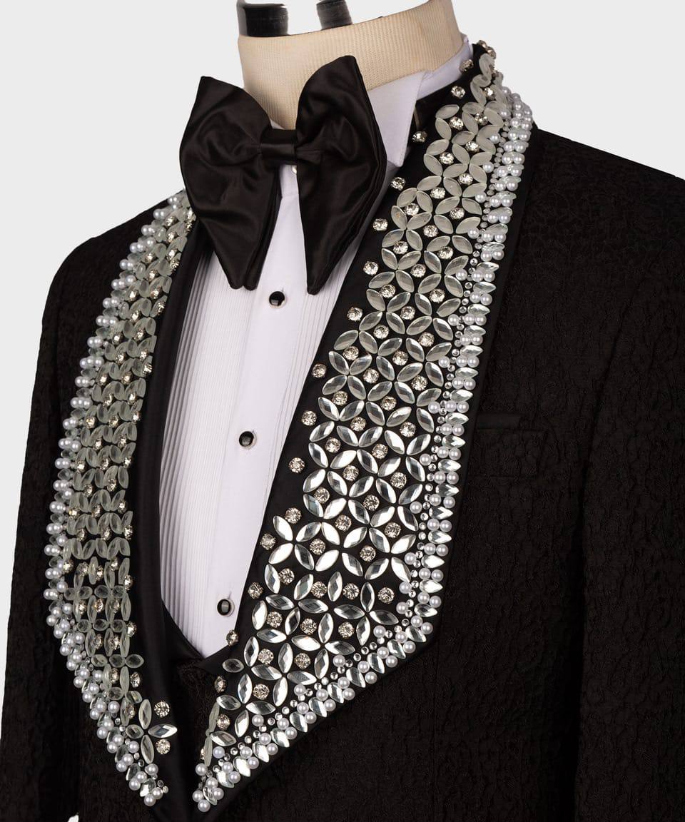 Exclusive Stone Embroidered Tuxedo