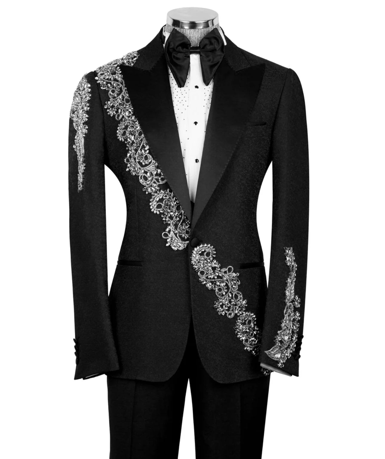 Exclusive Crystal Stone Embellished Tuxedo