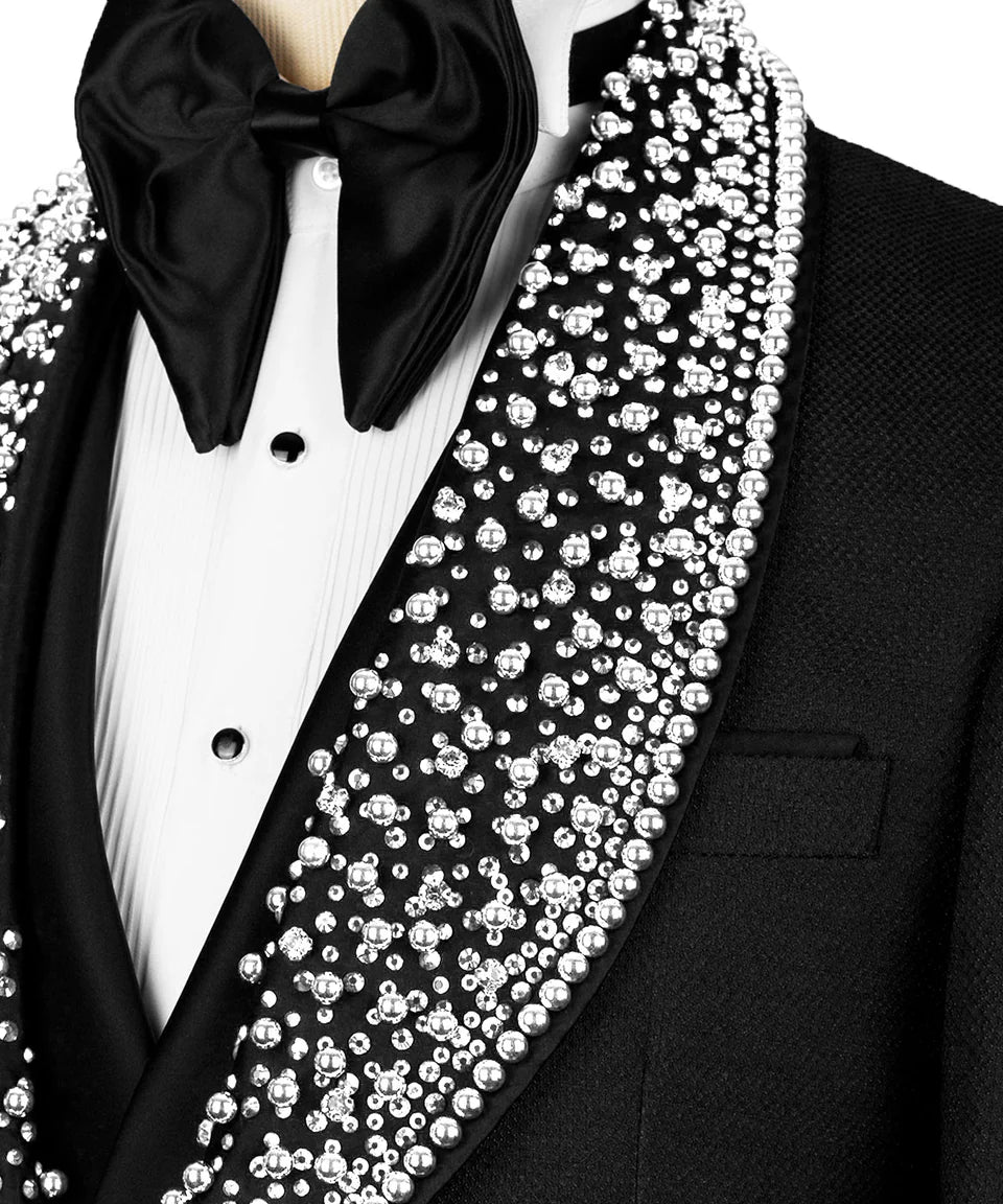 Exclusive Design Stone Embellished Tuxedo