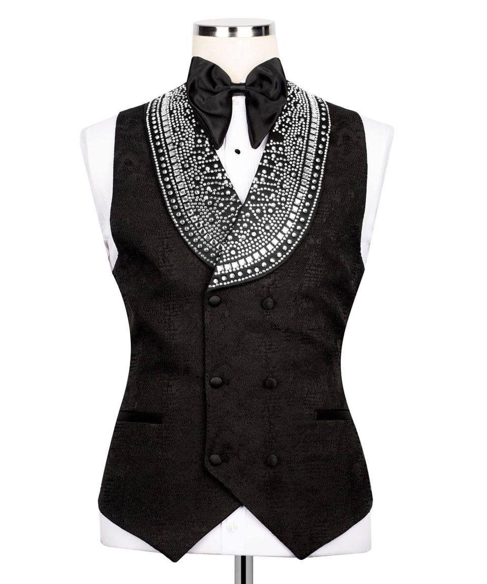 Exclusive Stone Embroidered Tuxedo Set