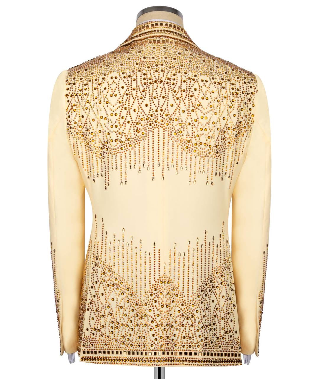 Exclusive Gold Stone Embellished Tuxedo