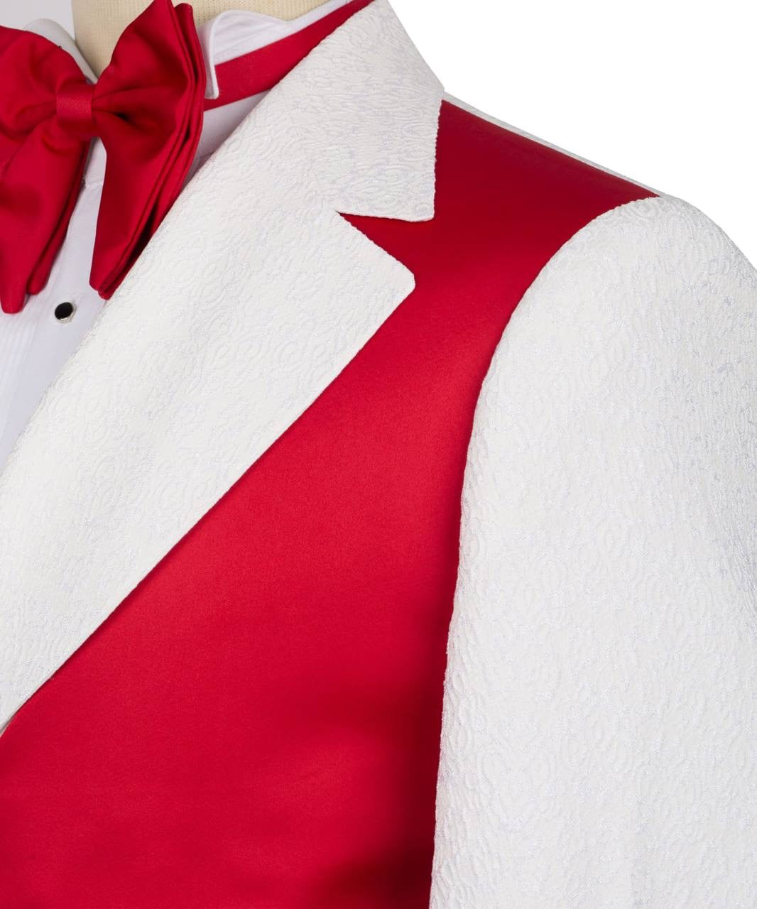 Custom Designed Tuxedo with Crossover Satin Panel