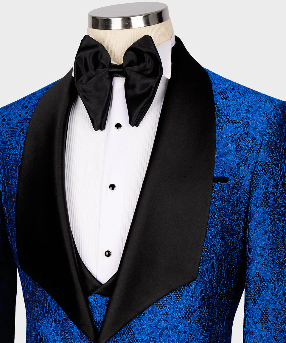 Patterned Blue Tuxedo