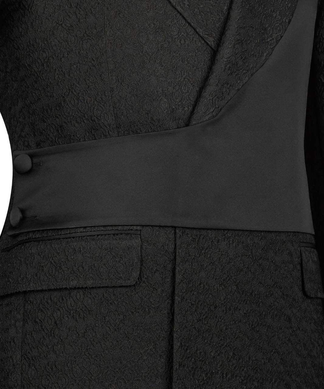 Custom Designed Tuxedo with Crossover Satin Panel