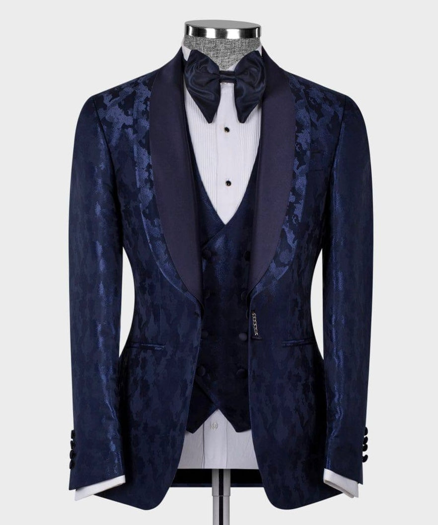 Patterned Tuxedo Set