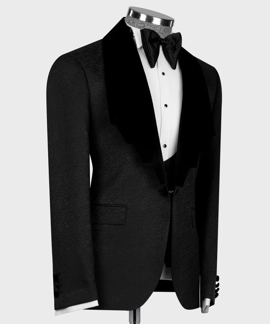 Velvet Lapel Black Tuxedo