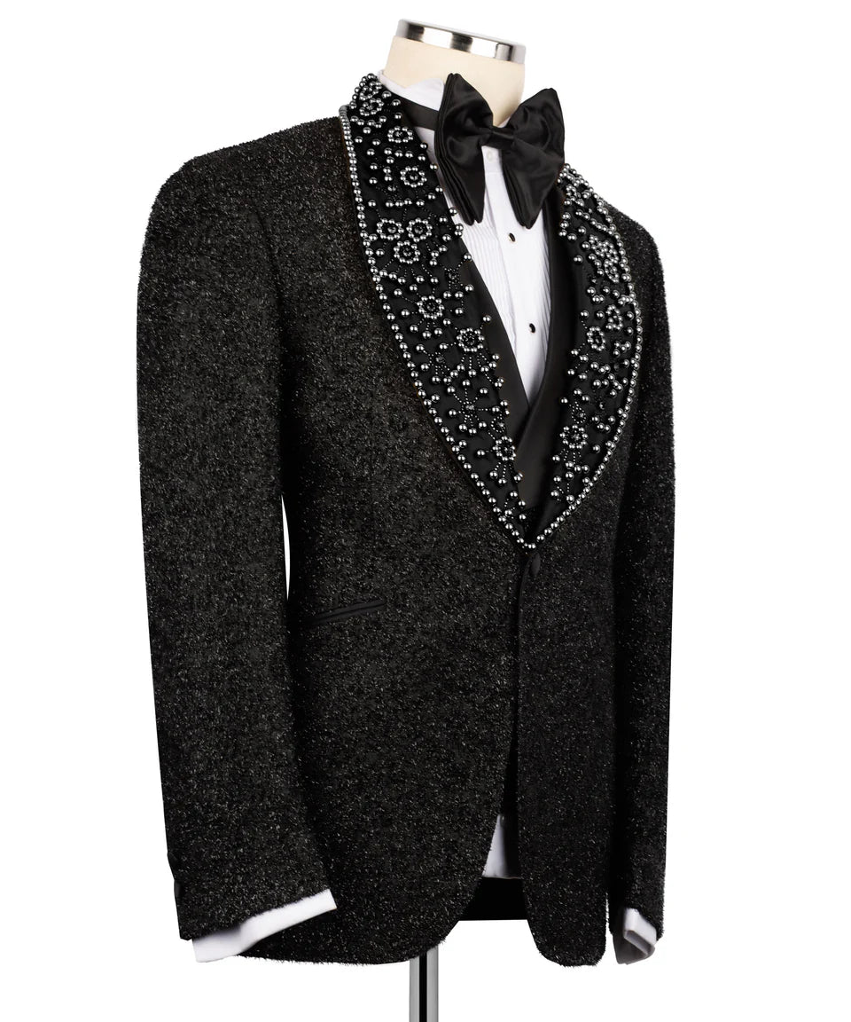 Sparkling Tuxedo With Crystal Embellishments