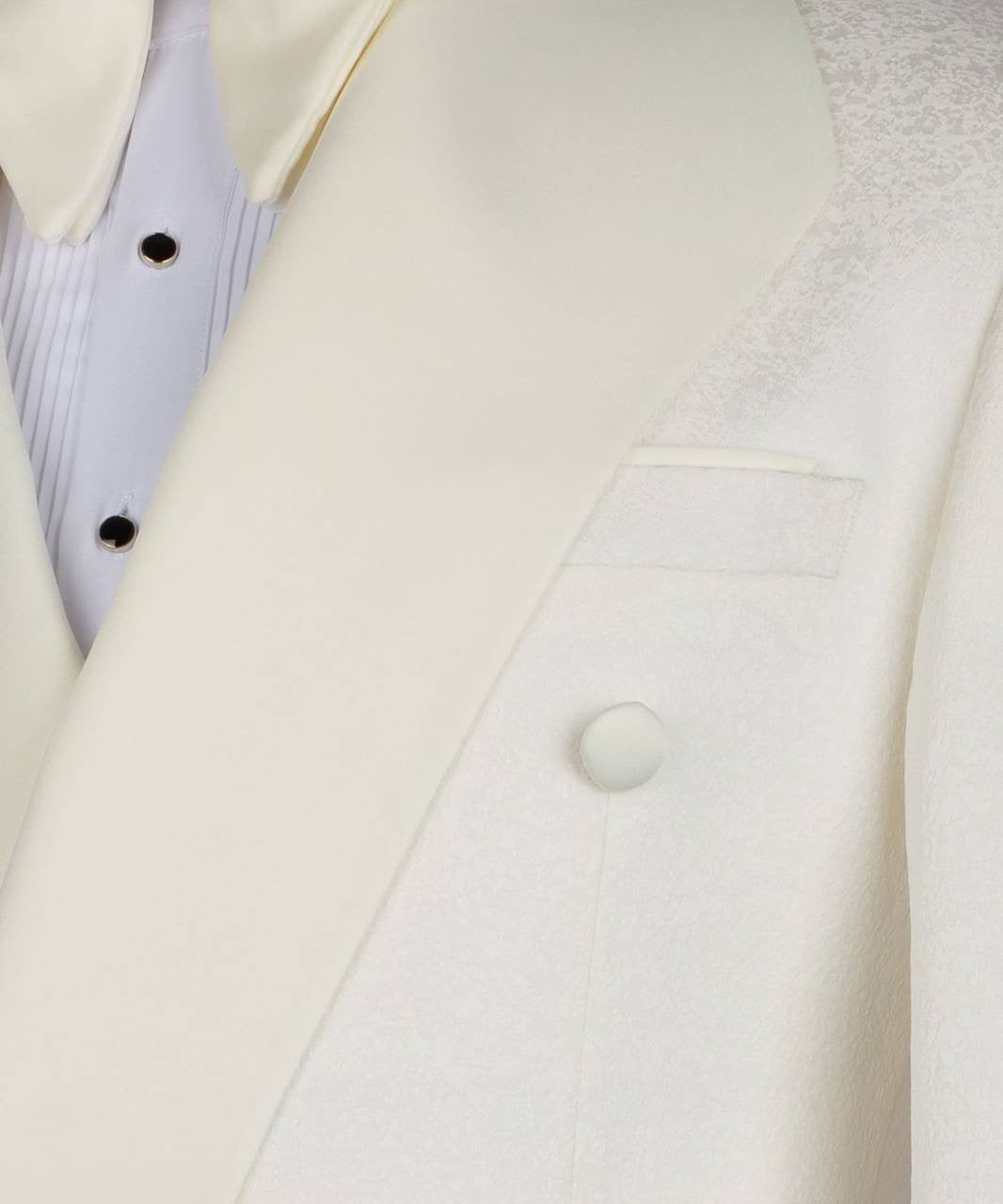 Cream Tuxedo with Custom Collar Design