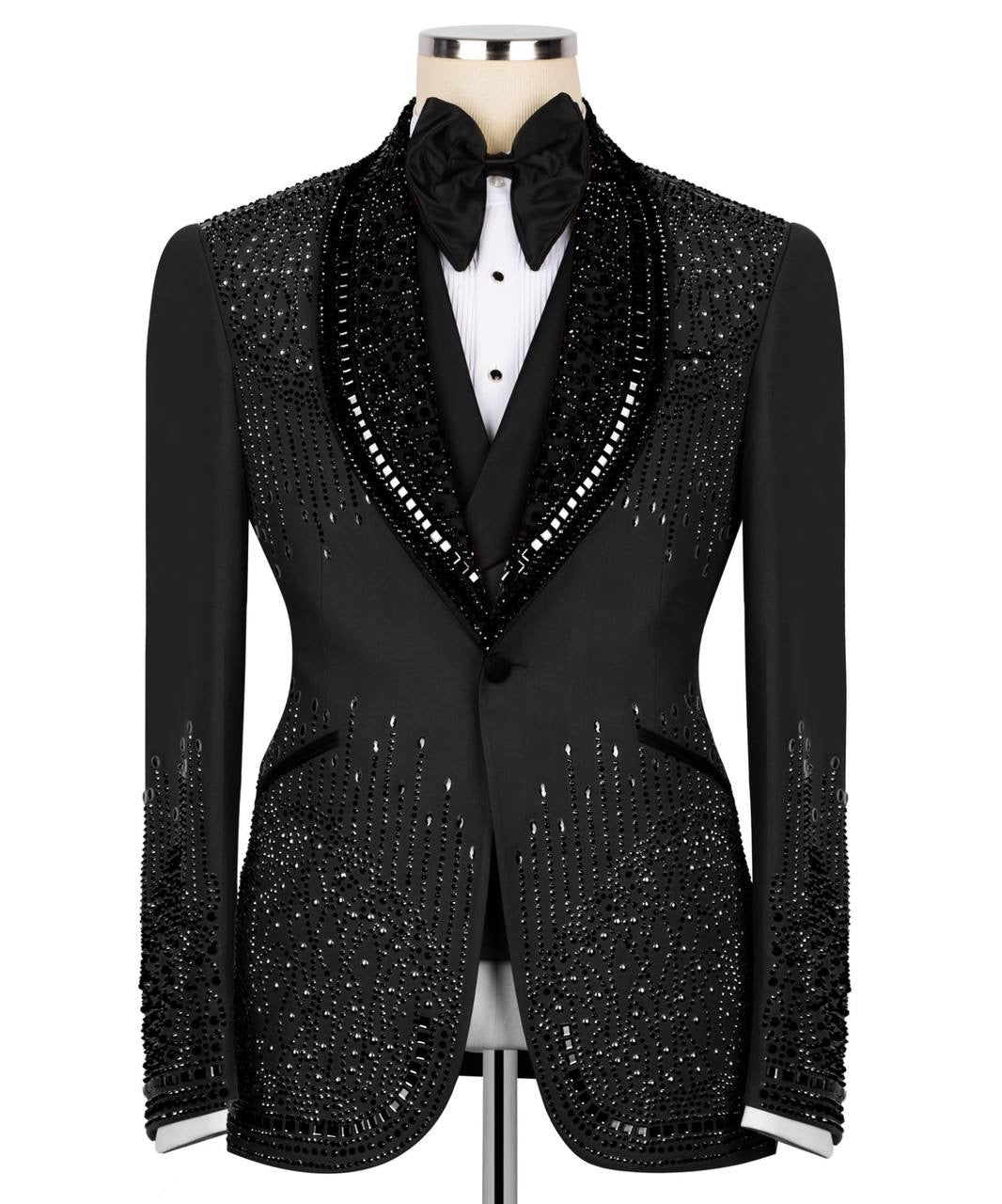 Custom Made Stone Embroidered Tuxedo