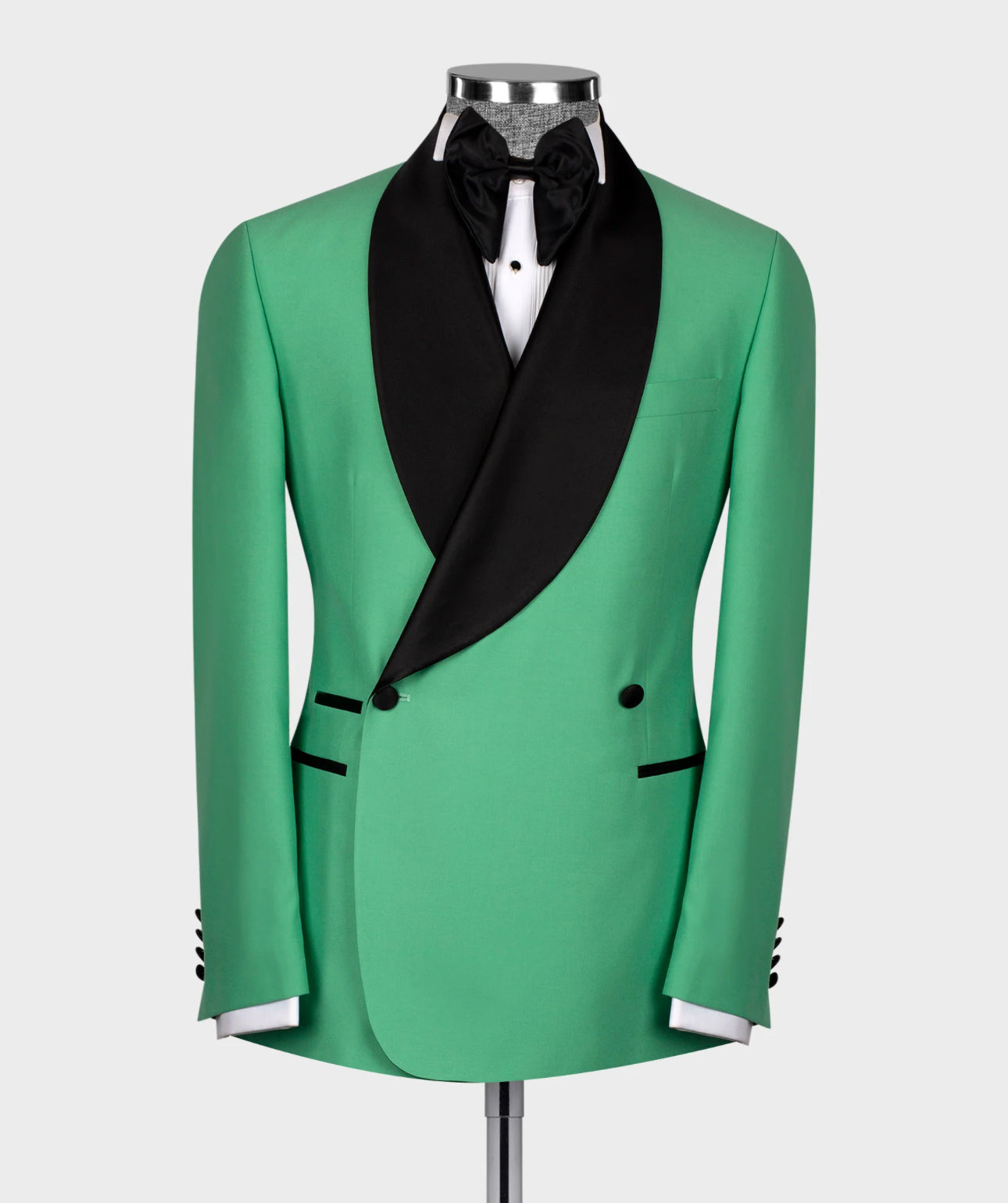 Double Button Green Tuxedo