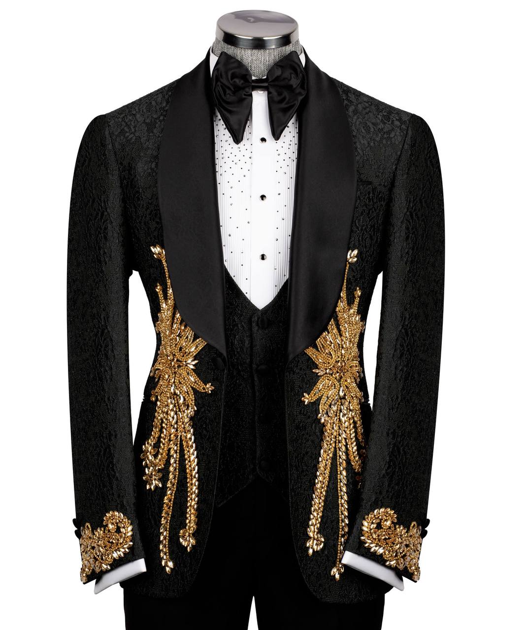 Exclusive Tuxedo With Crystal Embellished