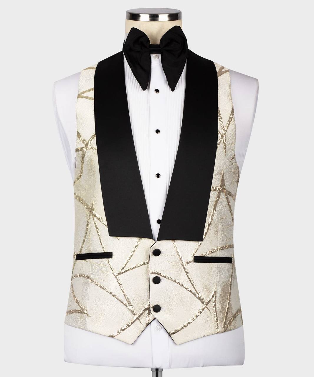 Patterned Pointed Lapel Tuxedo