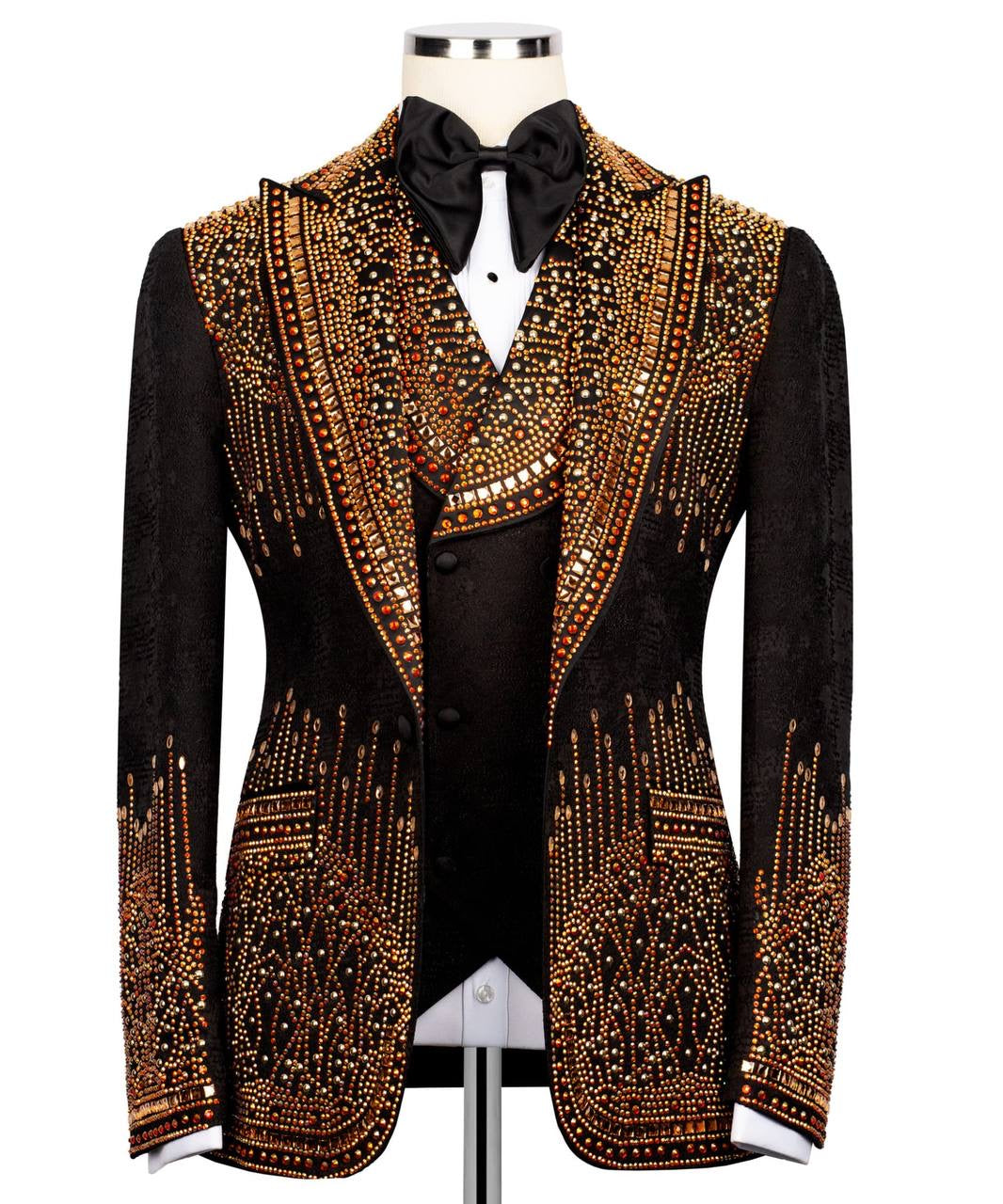 Exclusive Stone Embroidered Tuxedo Set