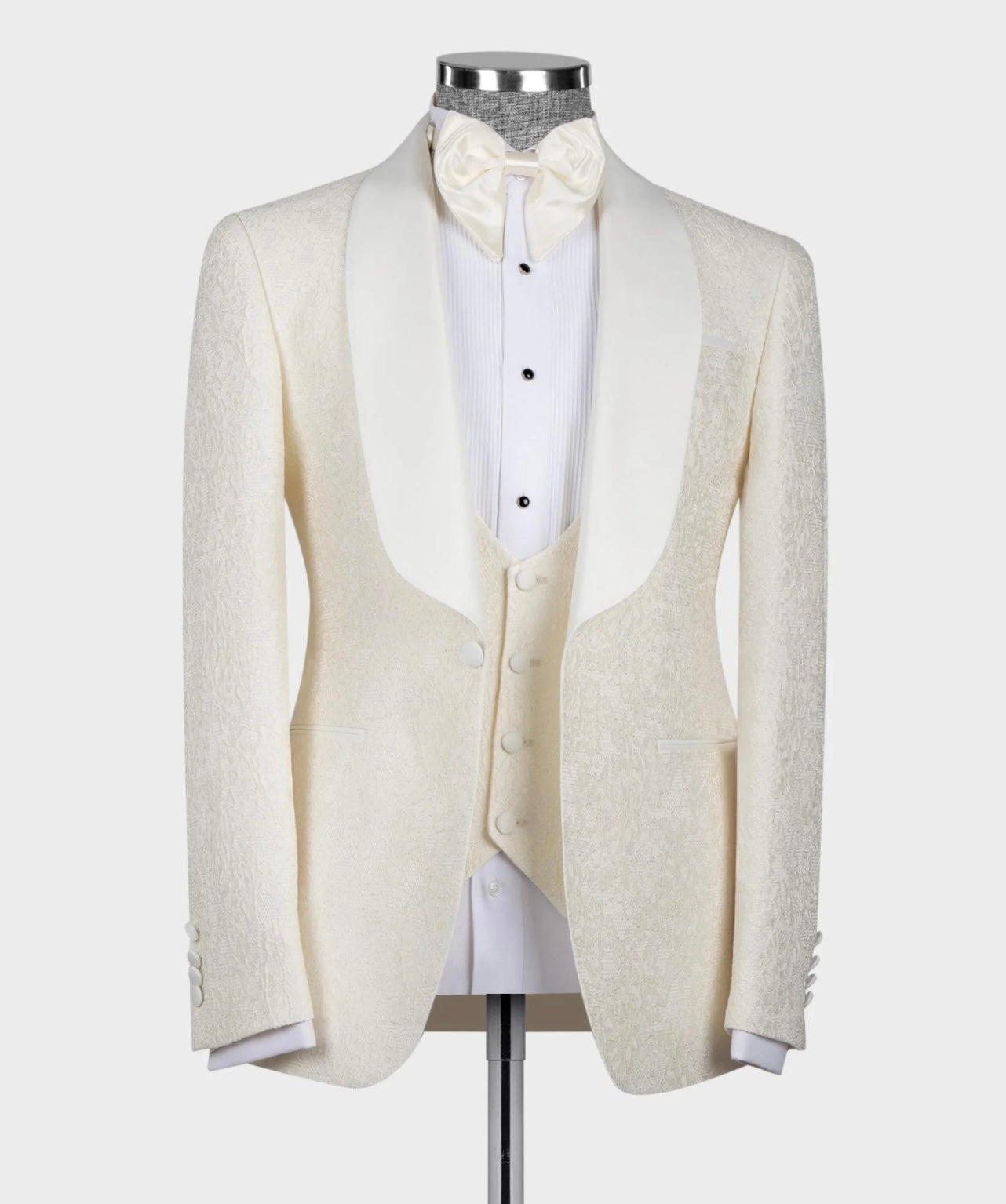 Patterned Fabric Cream Tuxedo