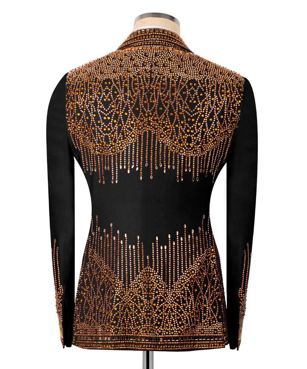 Double Breasted Crystal Embellished Tuxedo