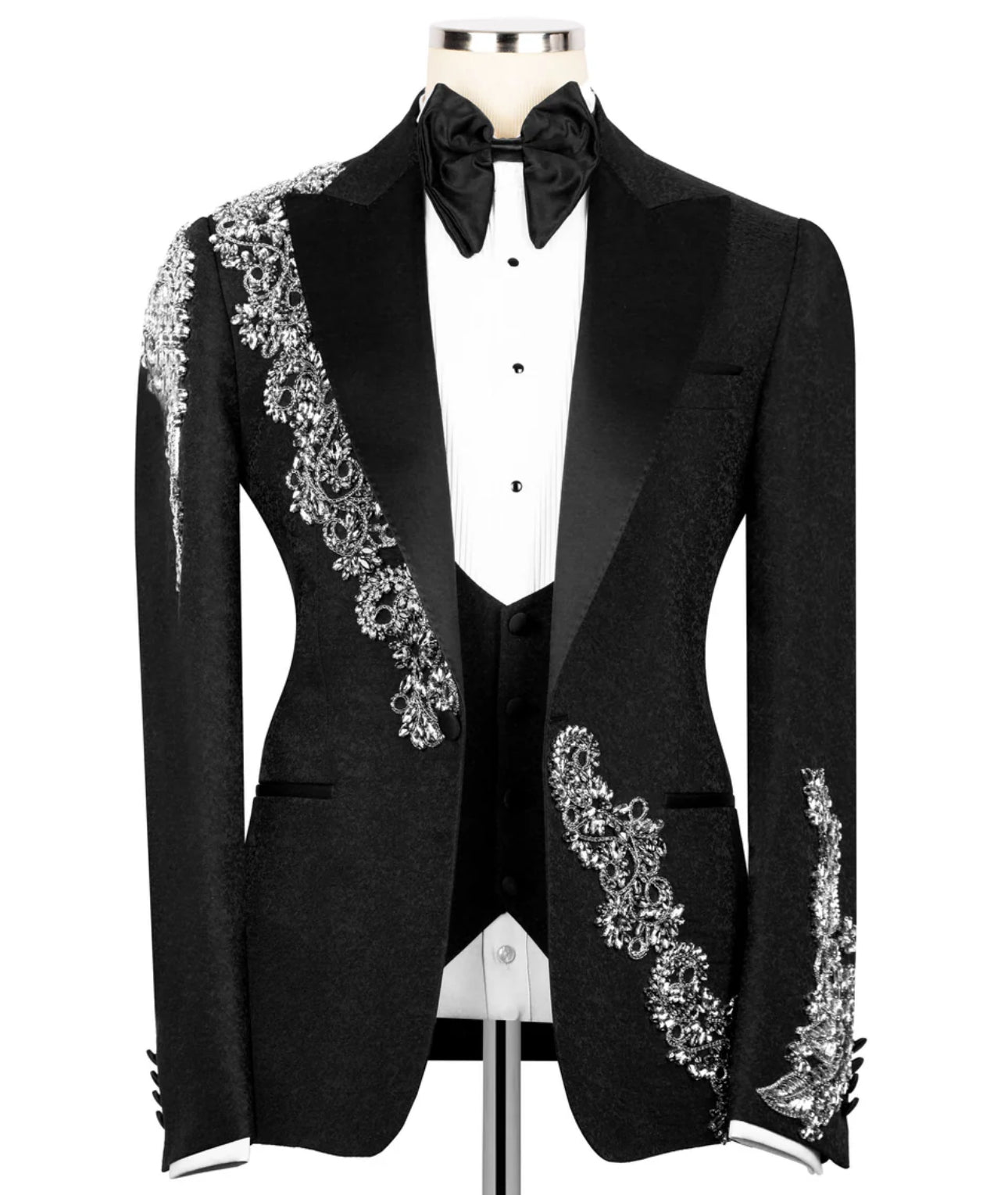 Exclusive Crystal Stone Embellished Tuxedo