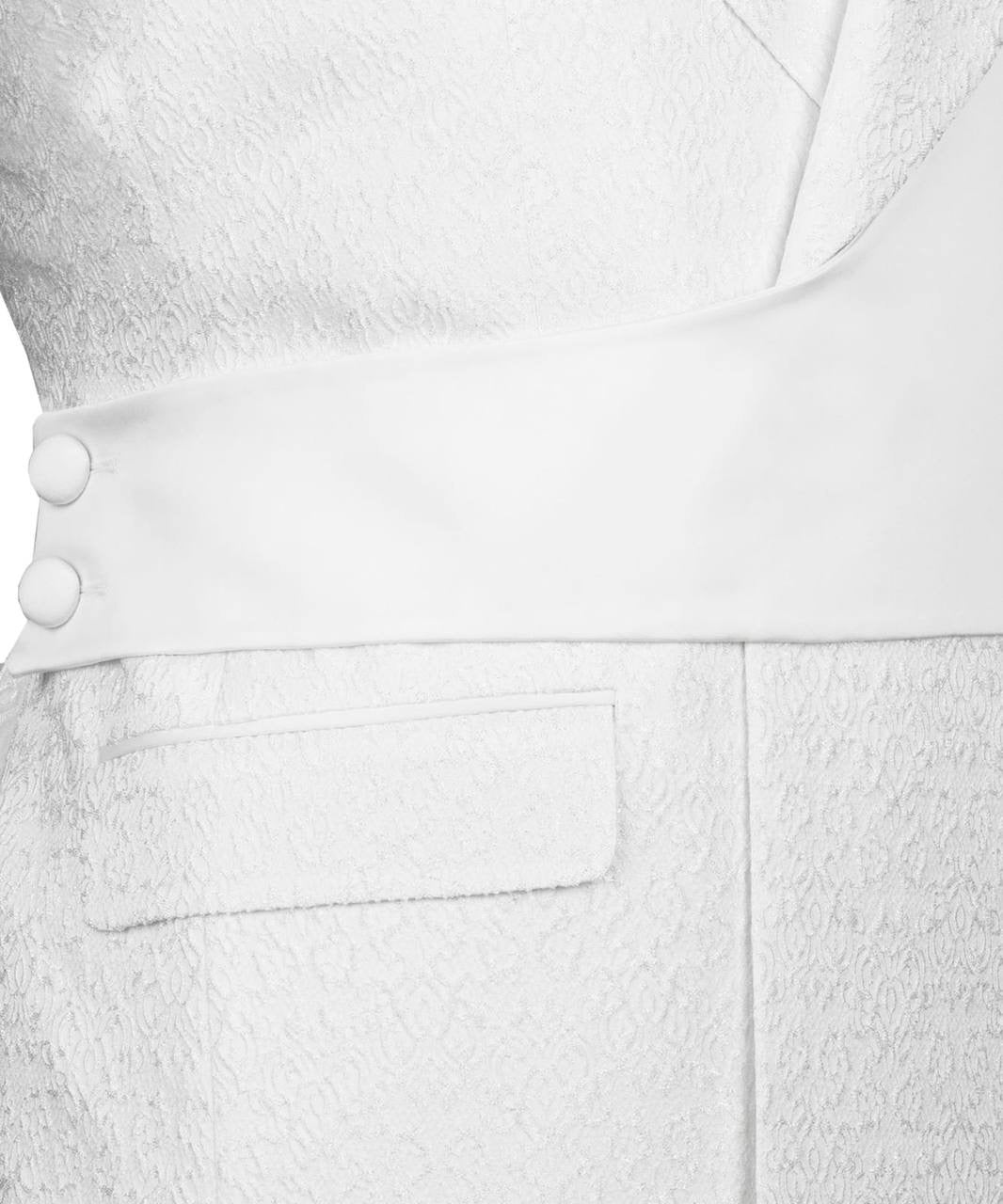 Custom Designed Tuxedo with Crossover Satin Panel