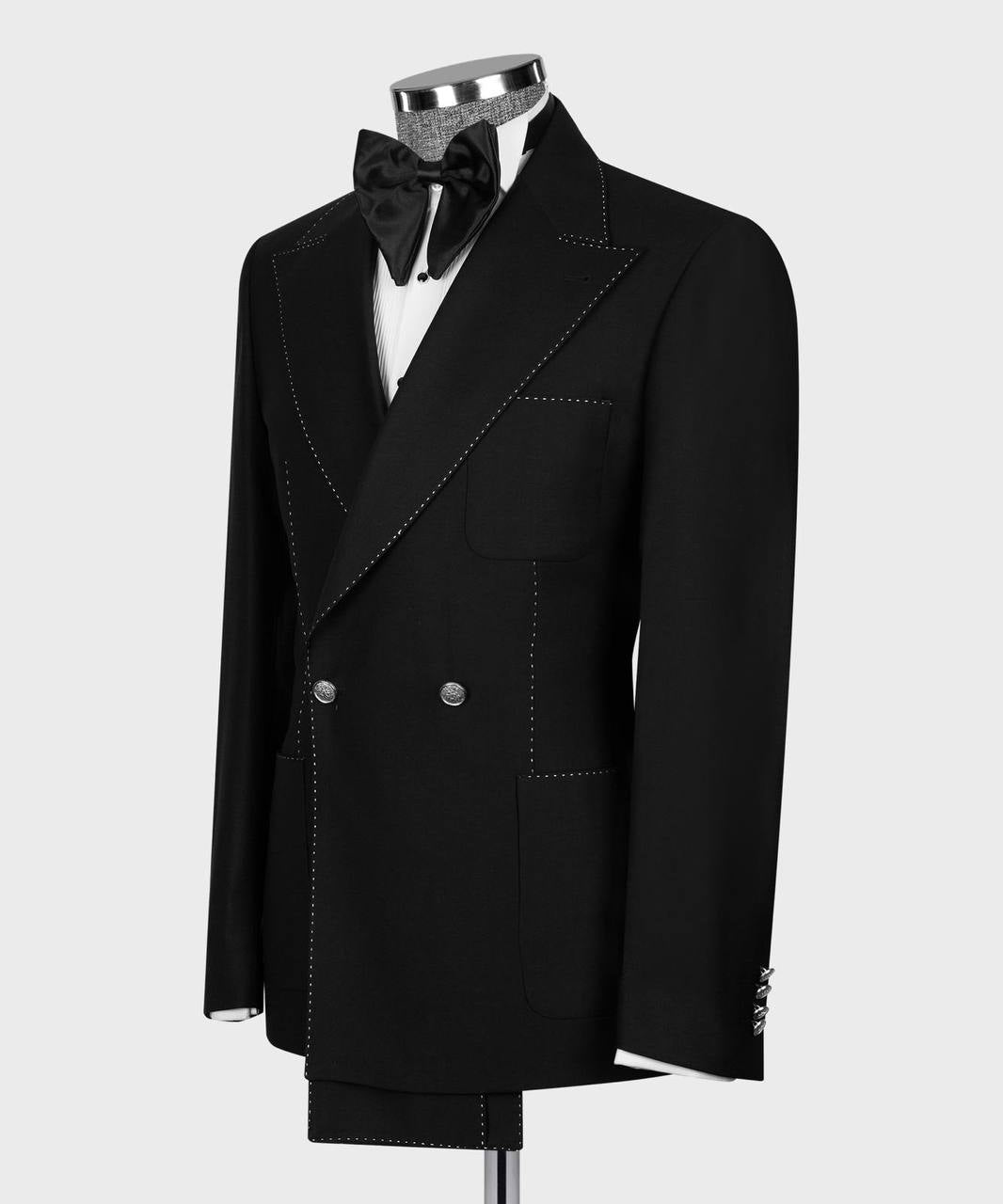Elegant Stitched Double Breasted Suit