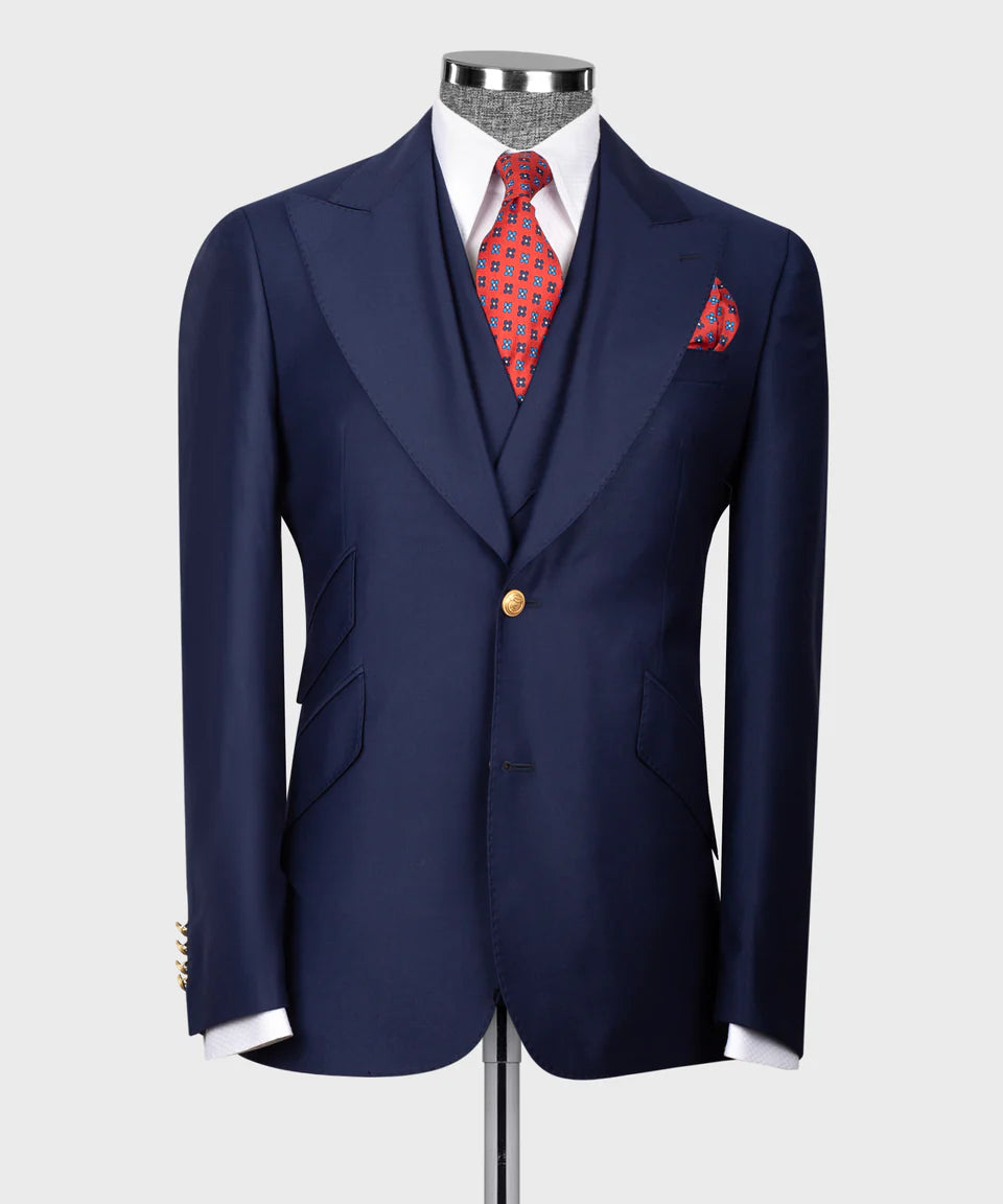 Business Golden Button Suit