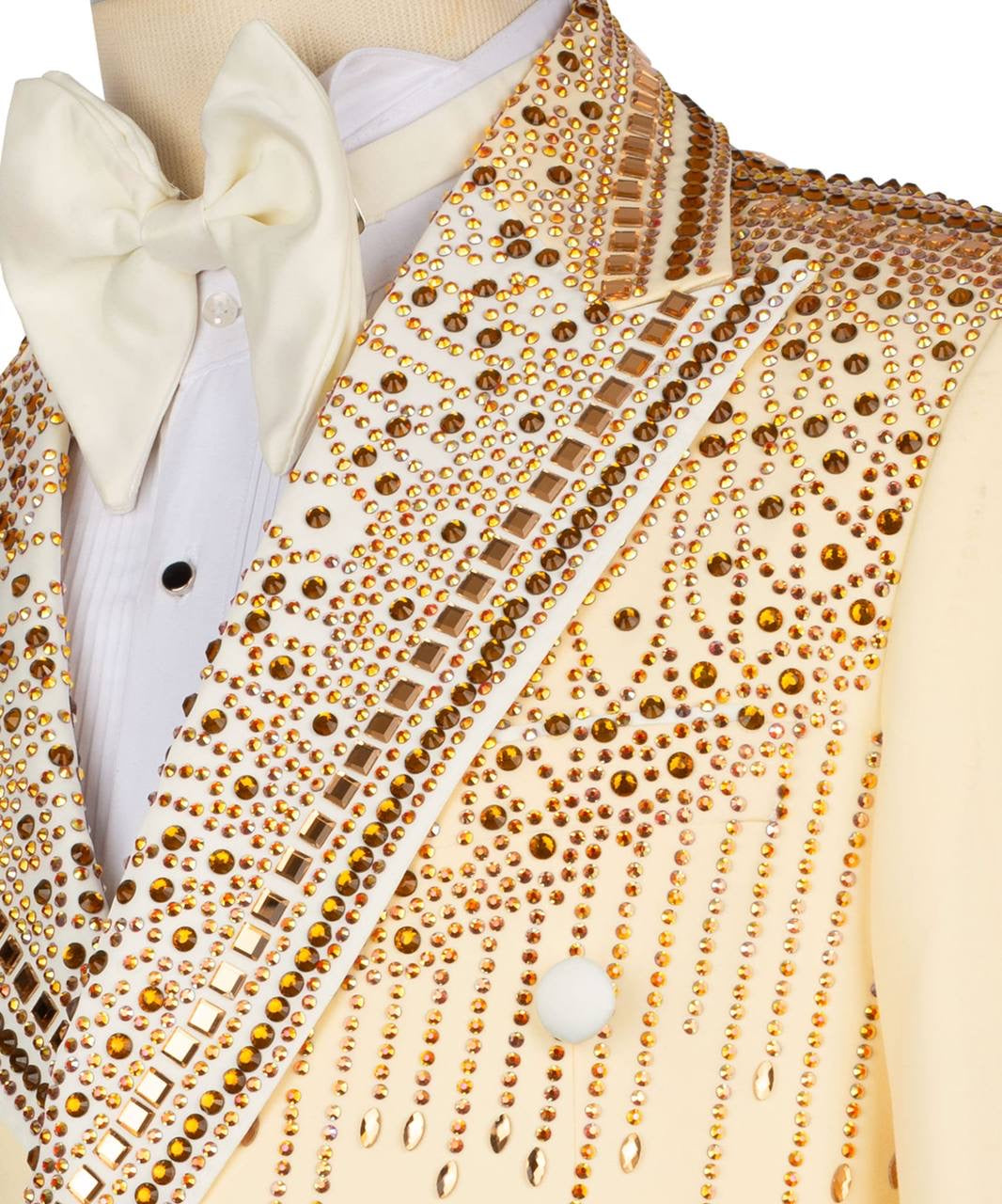 Exclusive Gold Stone Embellished Tuxedo