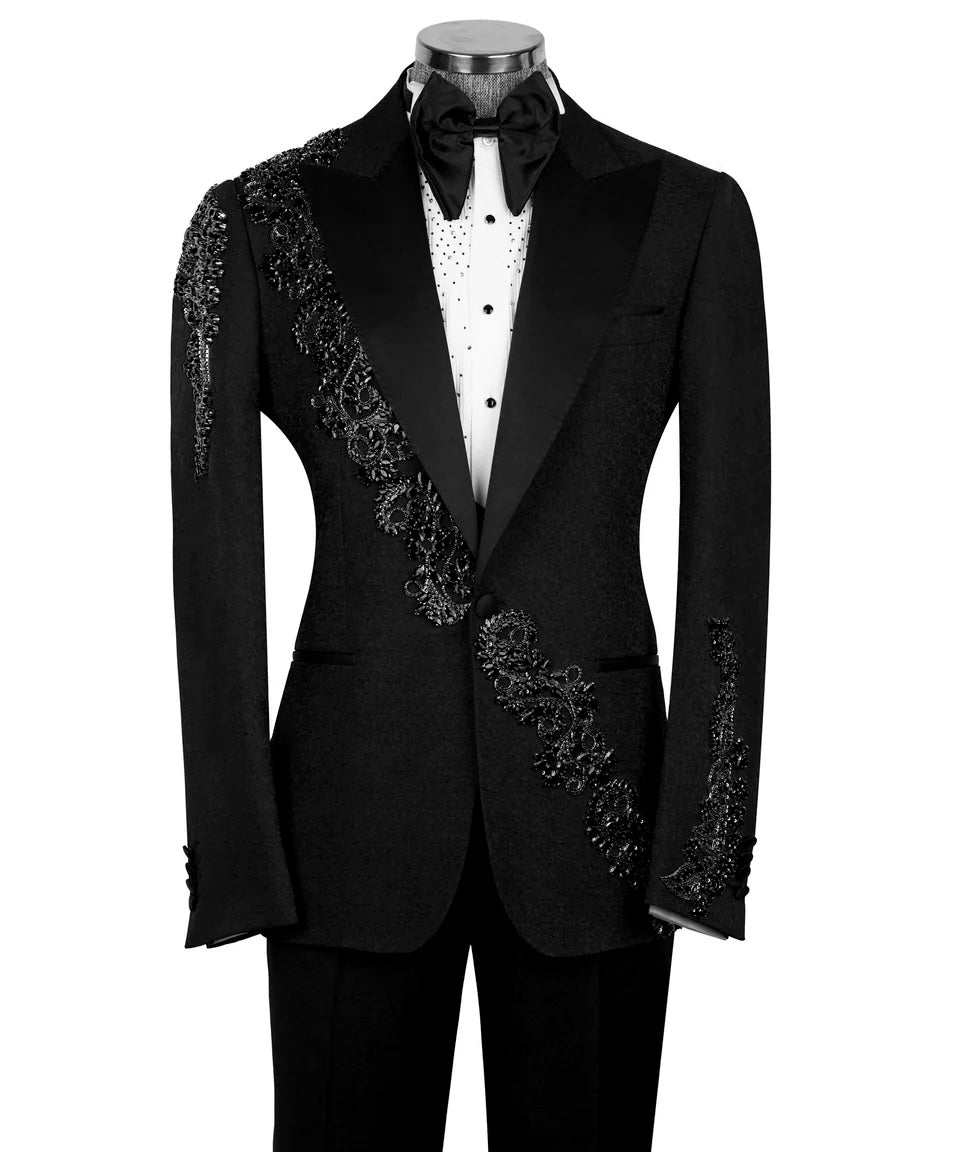 Exclusive Crystal Embellishments Black Tuxedo