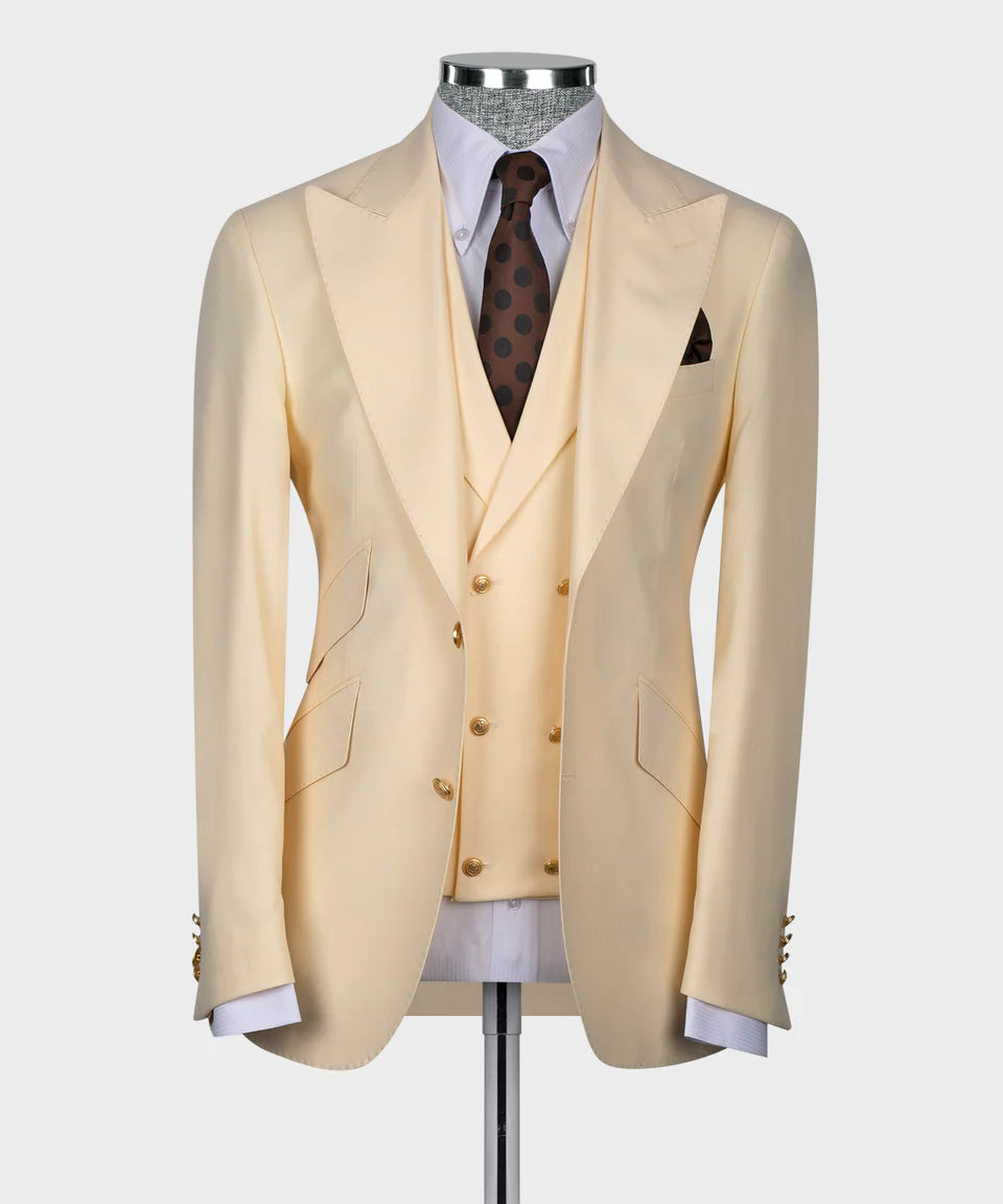 Business Golden Button Suit