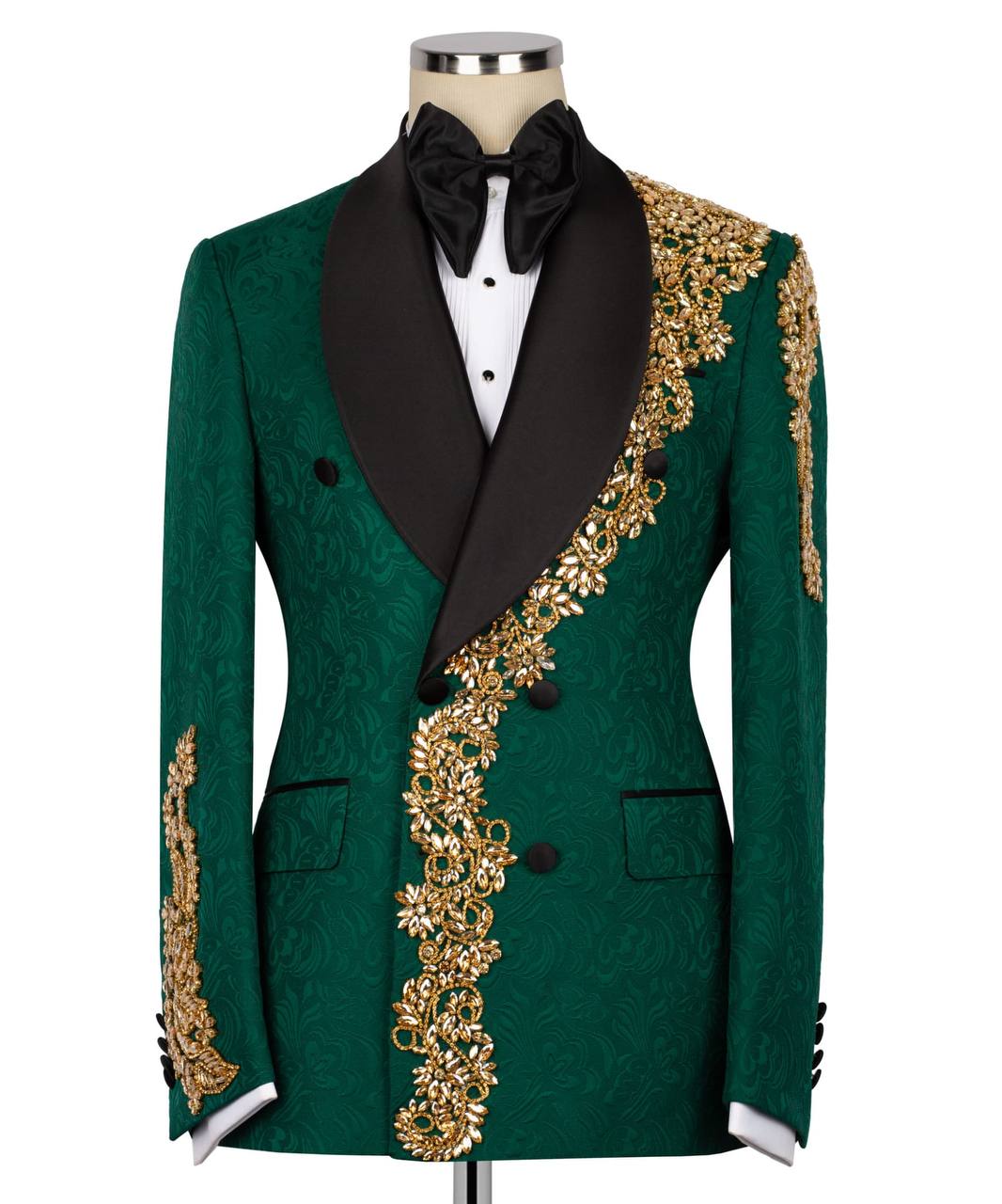 Emerald Green Embellished Tuxedo