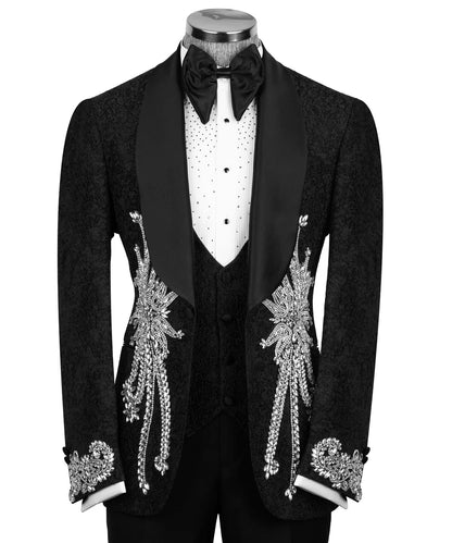 Exclusive Tuxedo With Crystal Embellished