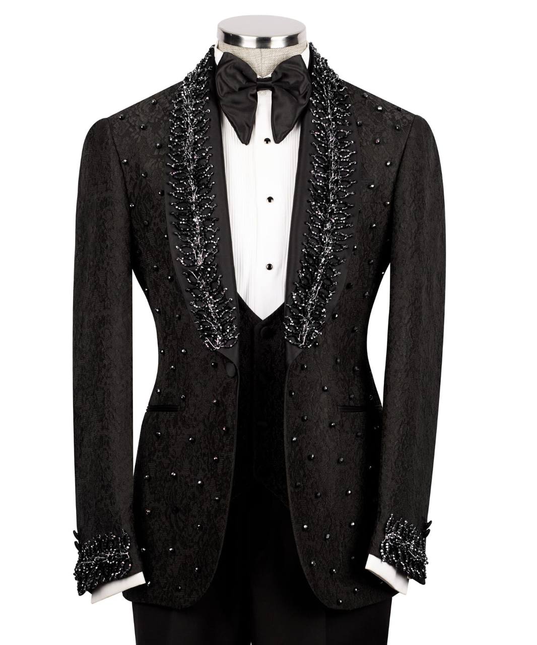 Exclusive Tuxedo With Stone Embellished