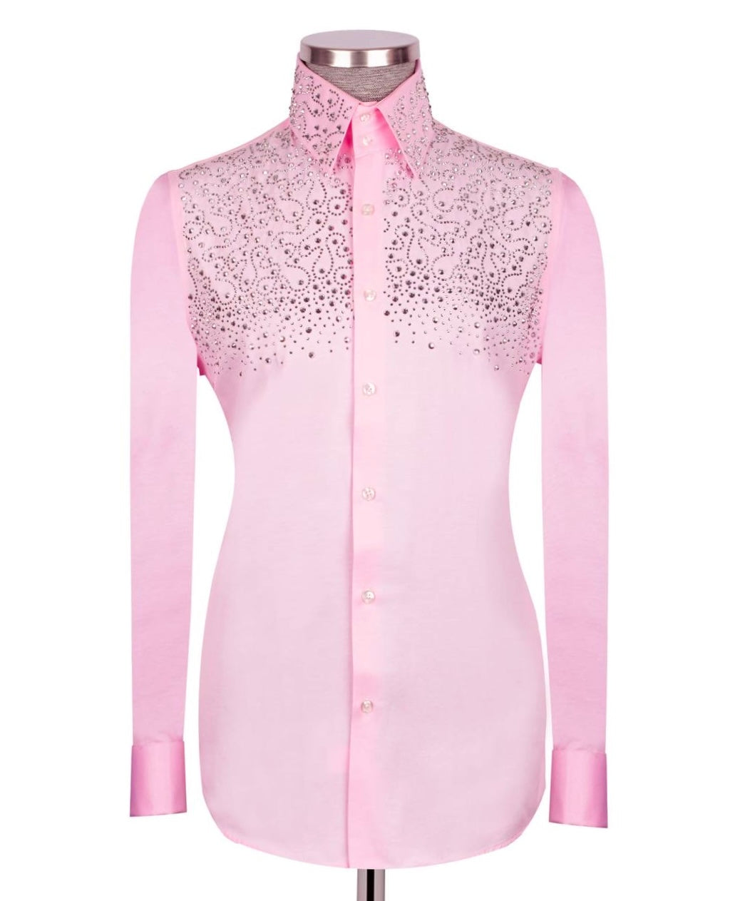 Crystal Embellished Pink Shirt