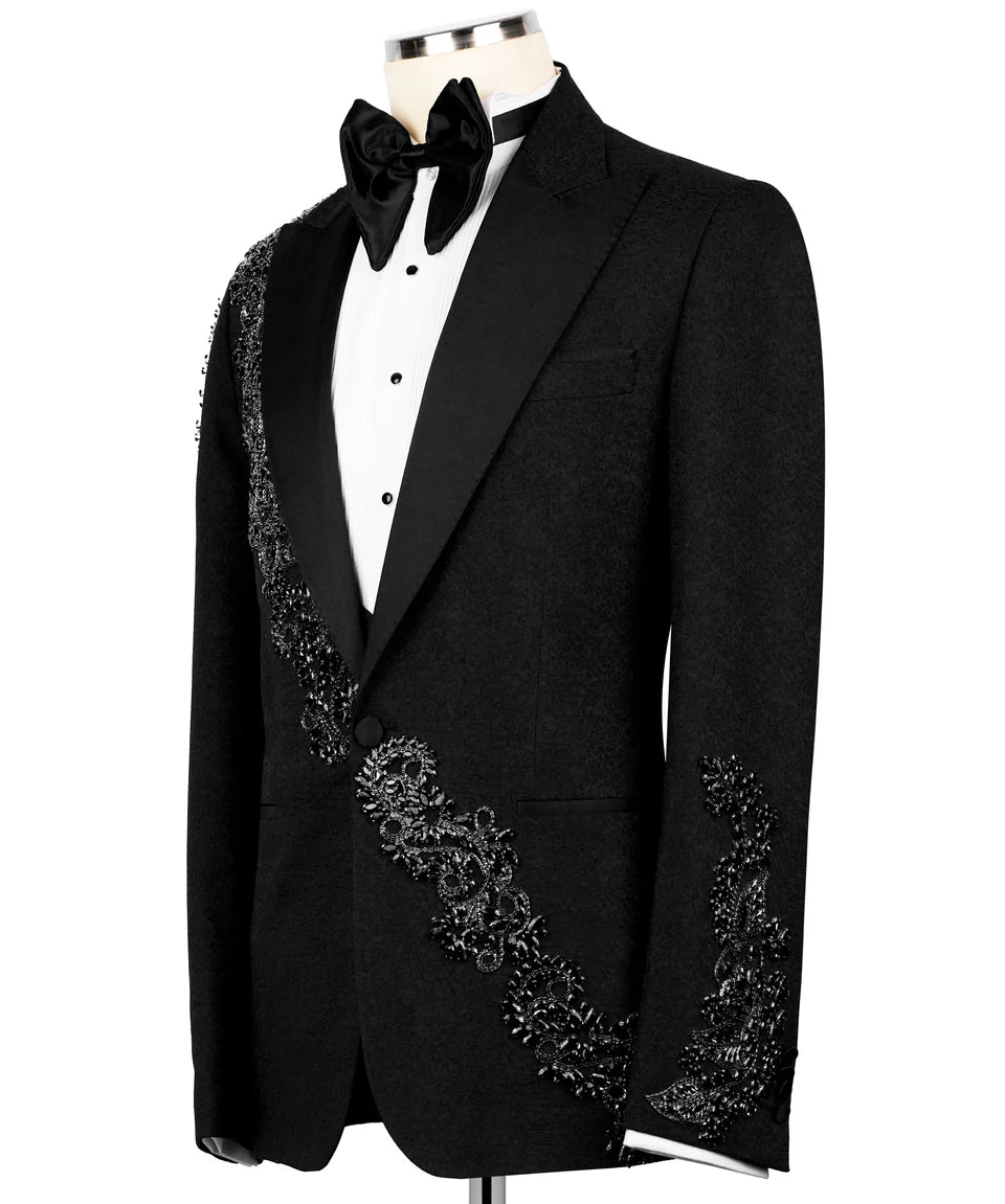 Exclusive Crystal Embellishments Black Tuxedo