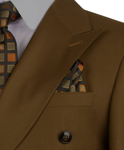 Chocolate Brown Double Breasted Suit