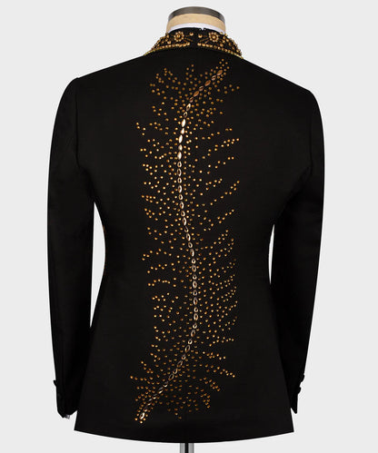 Gold Stone Embroıdered Tuxedo
