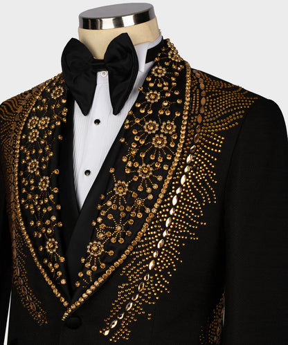 Gold Stone Embroıdered Tuxedo