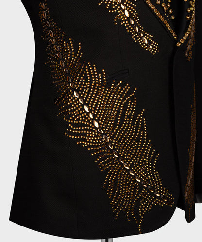 Gold Stone Embroıdered Tuxedo