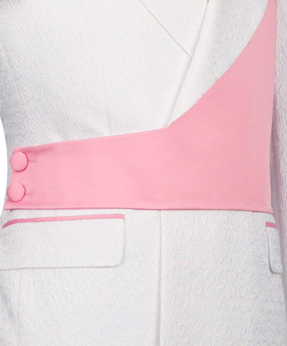 Custom Designed Tuxedo with Crossover Satin Panel