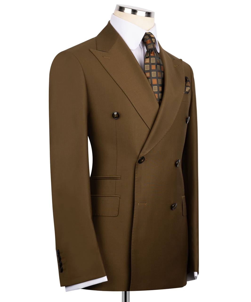 Chocolate Brown Double Breasted Suit