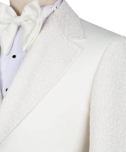 Custom Designed Tuxedo with Crossover Satin Panel