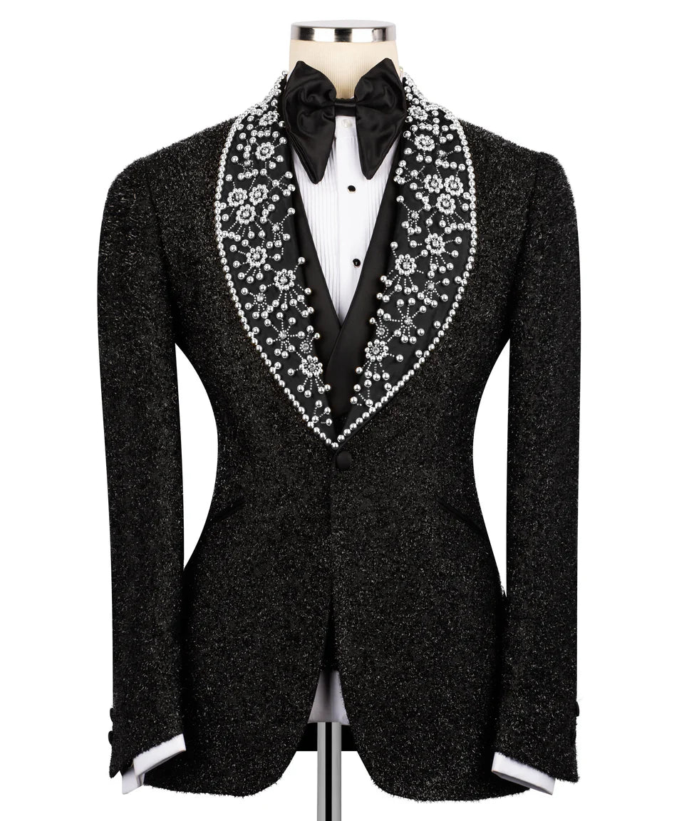 Sparkling Tuxedo With Crystal Embellishments